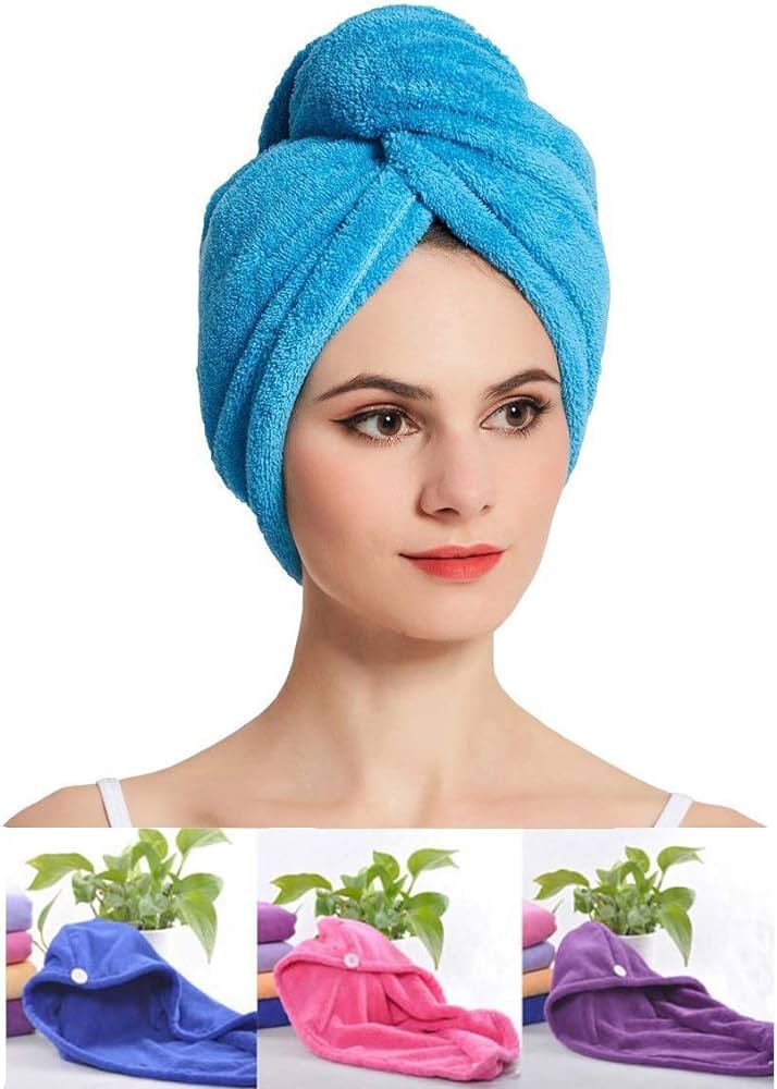 Assorted color Bath Hair Towel 3 PC SET